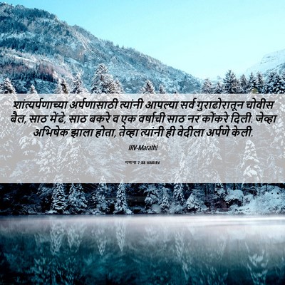 Picture 06 - गणना 7:88 MARIRV - शांत्यर्पणाच्या - Bible Verse Picture