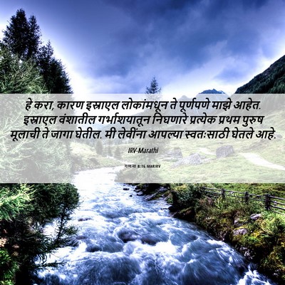 Picture 06 - गणना 8:16 MARIRV - हे करा, कारण - Bible Verse Picture