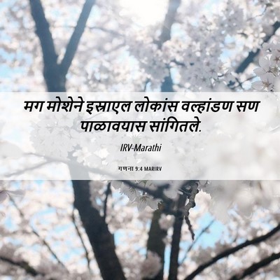 Picture 06 - गणना 9:4 MARIRV - मग मोशेने इस्राएल - Bible Verse Picture