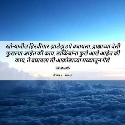Picture 06 - गीतरत्न 6:11 MARIRV - खोऱ्यातील - Bible Verse Picture