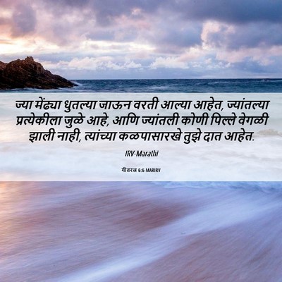 Picture 06 - गीतरत्न 6:6 MARIRV - ज्या मेंढ्या - Bible Verse Picture