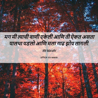 Picture 06 - दानिएल 10:9 MARIRV - मग मी त्याची वाणी - Bible Verse Picture