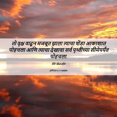 Picture 06 - दानिएल 4:11 MARIRV - तो वृक्ष वाढून - Bible Verse Picture
