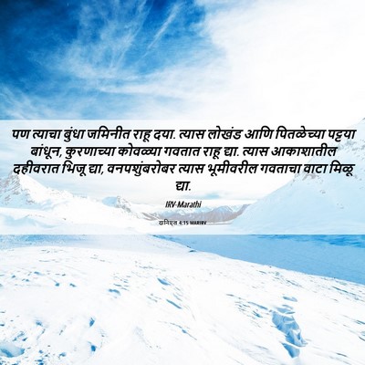 Picture 06 - दानिएल 4:15 MARIRV - पण त्याचा बुंधा - Bible Verse Picture