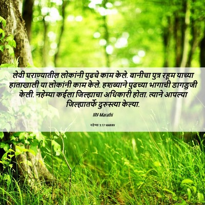 Picture 06 - नहेम्या 3:17 MARIRV - लेवी घराण्यातील - Bible Verse Picture