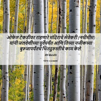 Picture 06 - नहेम्या 3:26 MARIRV - ओफेल टेकडीवर - Bible Verse Picture