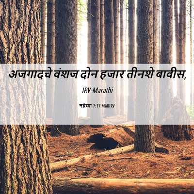 Picture 06 - नहेम्या 7:17 MARIRV - अजगादचे वंशज दोन - Bible Verse Picture