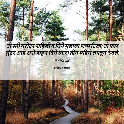 Picture 06 - निर्गम 2:2 MARIRV - ती स्त्री गरोदर - Bible Verse Picture