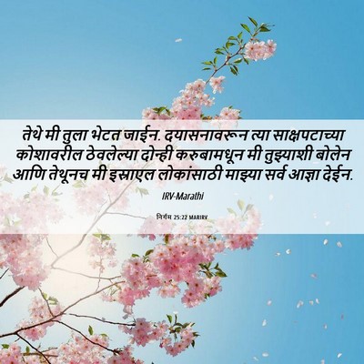 Picture 06 - निर्गम 25:22 MARIRV - तेथे मी तुला भेटत - Bible Verse Picture