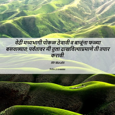 Picture 06 - निर्गम 27:8 MARIRV - वेदी मध्यभागी - Bible Verse Picture