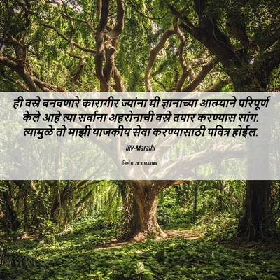 Picture 06 - निर्गम 28:3 MARIRV - ही वस्रे बनवणारे - Bible Verse Picture