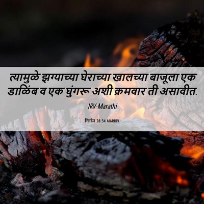 Picture 06 - निर्गम 28:34 MARIRV - त्यामुळे - Bible Verse Picture