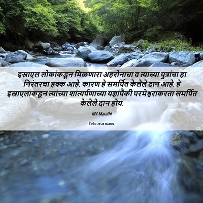 Picture 06 - निर्गम 29:28 MARIRV - इस्राएल लोकांकडून - Bible Verse Picture