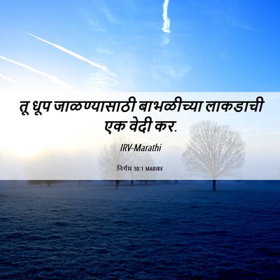 Picture 06 - निर्गम 30:1 MARIRV - तू धूप - Bible Verse Picture