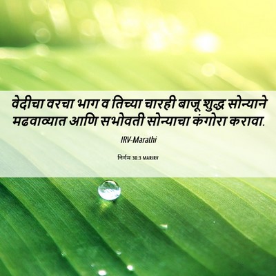 Picture 06 - निर्गम 30:3 MARIRV - वेदीचा वरचा भाग व - Bible Verse Picture