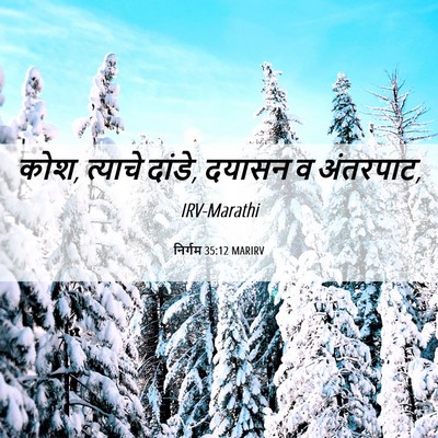 Picture 06 - निर्गम 35:12 MARIRV - कोश, त्याचे दांडे, - Bible Verse Picture
