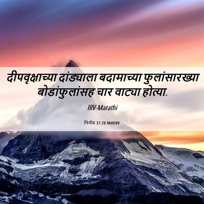 Picture 06 - निर्गम 37:20 MARIRV - दीपवृक्षाच्या - Bible Verse Picture