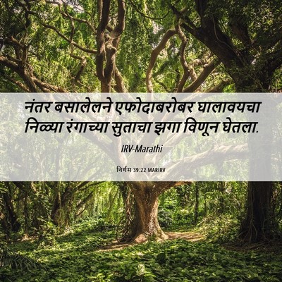 Picture 06 - निर्गम 39:22 MARIRV - नंतर बसालेलने - Bible Verse Picture
