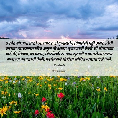 Picture 06 - निर्गम 39:5 MARIRV - एफोद बांधण्यासाठी - Bible Verse Picture