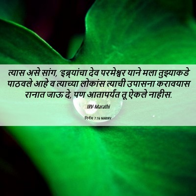Picture 06 - निर्गम 7:16 MARIRV - त्यास असे सांग, - Bible Verse Picture