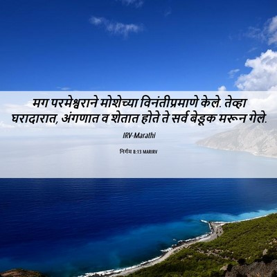 Picture 06 - निर्गम 8:13 MARIRV - मग परमेश्वराने - Bible Verse Picture