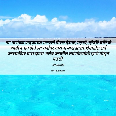 Picture 06 - निर्गम 9:25 MARIRV - त्या गारांच्या - Bible Verse Picture