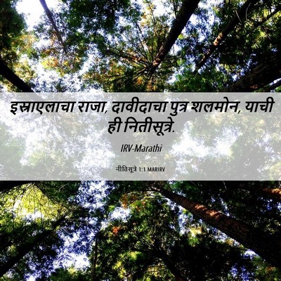 Picture 06 - नीतिसूत्रे 1:1 MARIRV - इस्राएलाचा राजा, - Bible Verse Picture