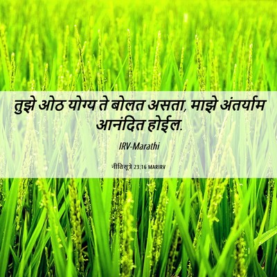 Picture 06 - नीतिसूत्रे 23:16 MARIRV - तुझे ओठ योग्य ते - Bible Verse Picture