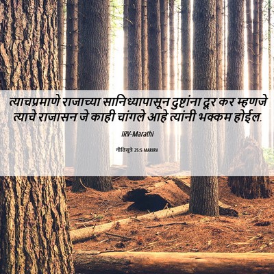 Picture 06 - नीतिसूत्रे 25:5 MARIRV - त्याचप्रमाणे - Bible Verse Picture