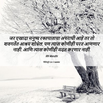 Picture 06 - नीतिसूत्रे 28:17 MARIRV - जर एखादा मनुष्य - Bible Verse Picture