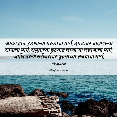 Picture 06 - नीतिसूत्रे 30:19 MARIRV - आकाशात उडणाऱ्या - Bible Verse Picture