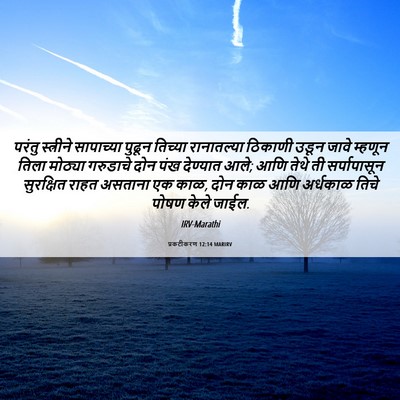 Picture 06 - प्रकटीकरण 12:14 MARIRV - परंतु स्त्रीने - Bible Verse Picture