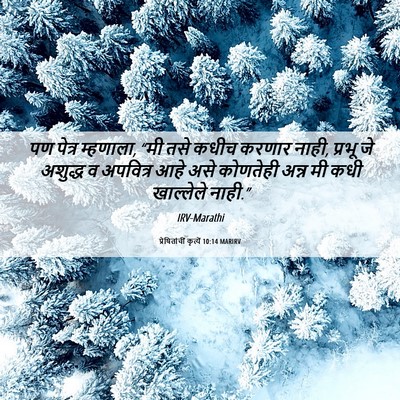 Picture 06 - प्रेषितांचीं कृत्यें 10:14 MARIRV - पण पेत्र म्हणाला, - Bible Verse Picture