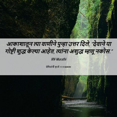 Picture 06 - प्रेषितांचीं कृत्यें 11:9 MARIRV - आकाशातून त्या - Bible Verse Picture