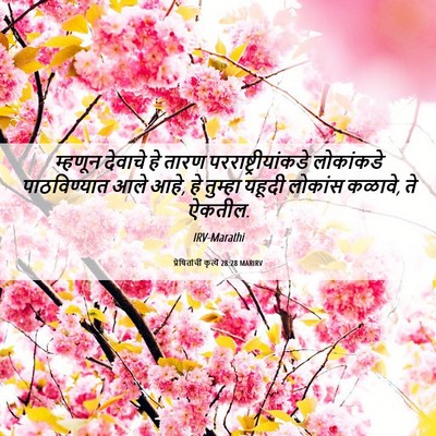 Picture 06 - प्रेषितांचीं कृत्यें 28:28 MARIRV - म्हणून देवाचे हे - Bible Verse Picture