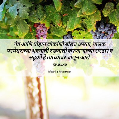 Picture 06 - प्रेषितांचीं कृत्यें 4:1 MARIRV - पेत्र आणि योहान - Bible Verse Picture