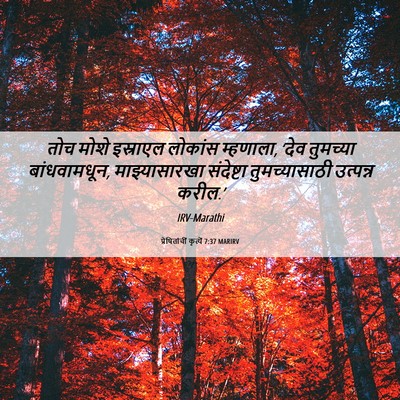 Picture 06 - प्रेषितांचीं कृत्यें 7:37 MARIRV - तोच मोशे इस्राएल - Bible Verse Picture