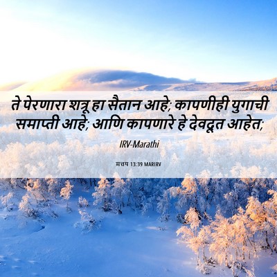 Picture 06 - मत्तय 13:39 MARIRV - ते पेरणारा शत्रू - Bible Verse Picture