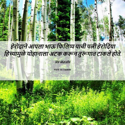 Picture 06 - मत्तय 14:3 MARIRV - हेरोदाने आपला भाऊ - Bible Verse Picture