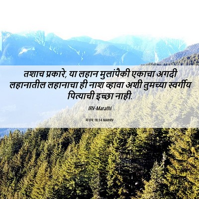 Picture 06 - मत्तय 18:14 MARIRV - तशाच प्रकारे, या - Bible Verse Picture