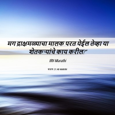 Picture 06 - मत्तय 21:40 MARIRV - मग द्राक्षमळ्याचा - Bible Verse Picture