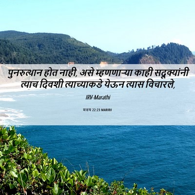 Picture 06 - मत्तय 22:23 MARIRV - पुनरुत्थान होत - Bible Verse Picture