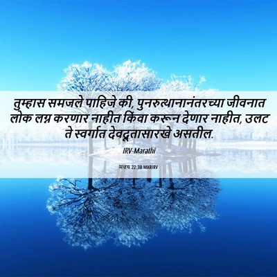 Picture 06 - मत्तय 22:30 MARIRV - तुम्हास समजले - Bible Verse Picture