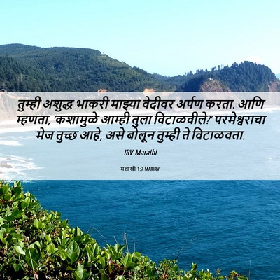 Picture 06 - मलाखी 1:7 MARIRV - तुम्ही अशुद्ध - Bible Verse Picture