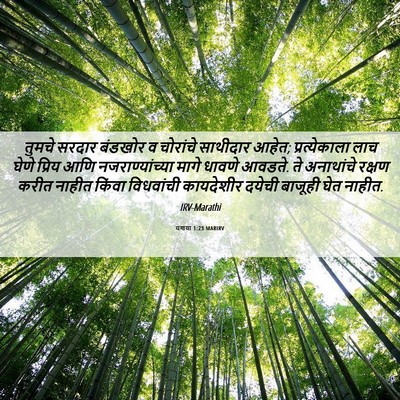Picture 06 - यशया 1:23 MARIRV - तुमचे सरदार - Bible Verse Picture