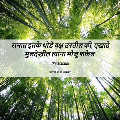 Picture 06 - यशया 10:19 MARIRV - रानात इतके थोडे - Bible Verse Picture