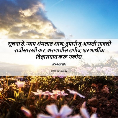 Picture 06 - यशया 16:3 MARIRV - सूचना दे, न्याय - Bible Verse Picture