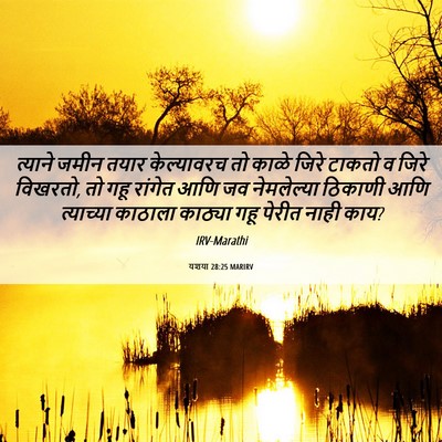 Picture 06 - यशया 28:25 MARIRV - त्याने जमीन तयार - Bible Verse Picture