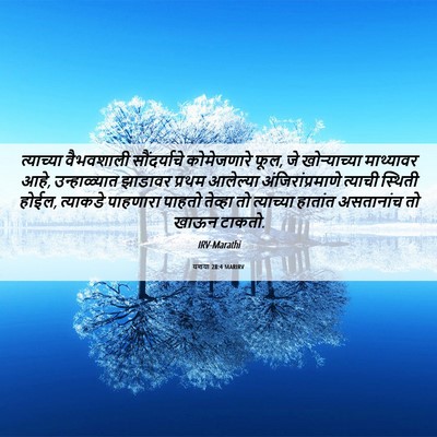 Picture 06 - यशया 28:4 MARIRV - त्याच्या वैभवशाली - Bible Verse Picture