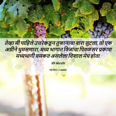 Picture 06 - यहेज्केल 1:4 MARIRV - तेव्हा मी पाहिले - Bible Verse Picture